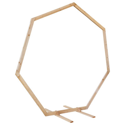 221 cm W x 92 cm D Solid Wood Arbour