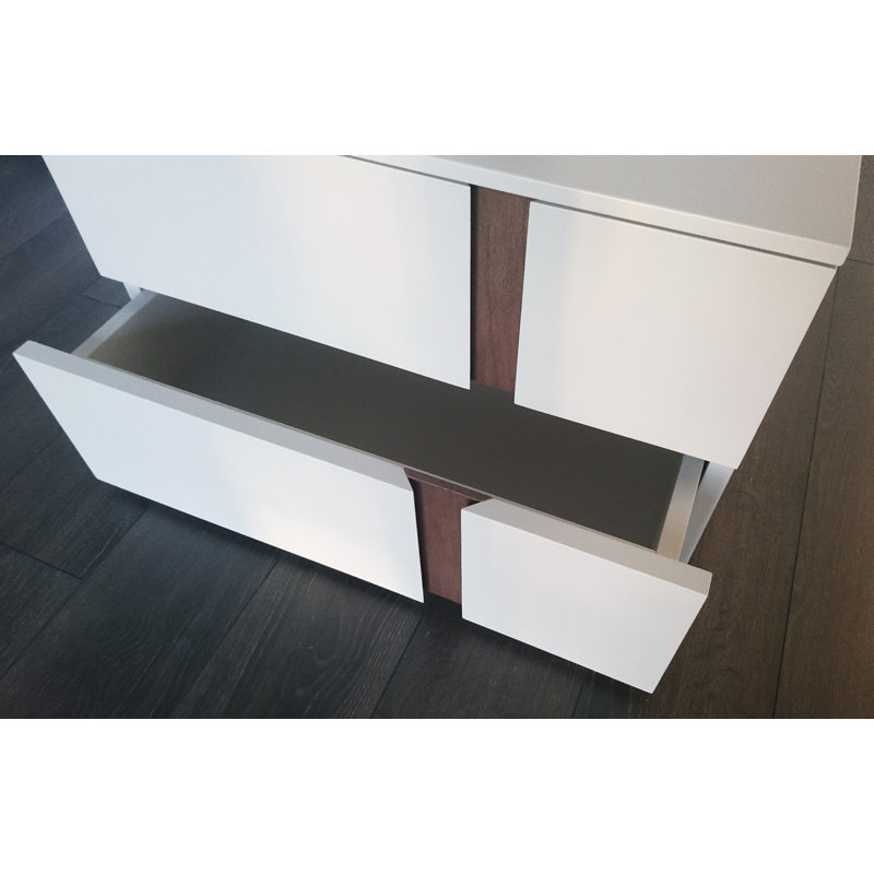 Terry 60cm W Solid + Manufactured Wood Bedside Table, White