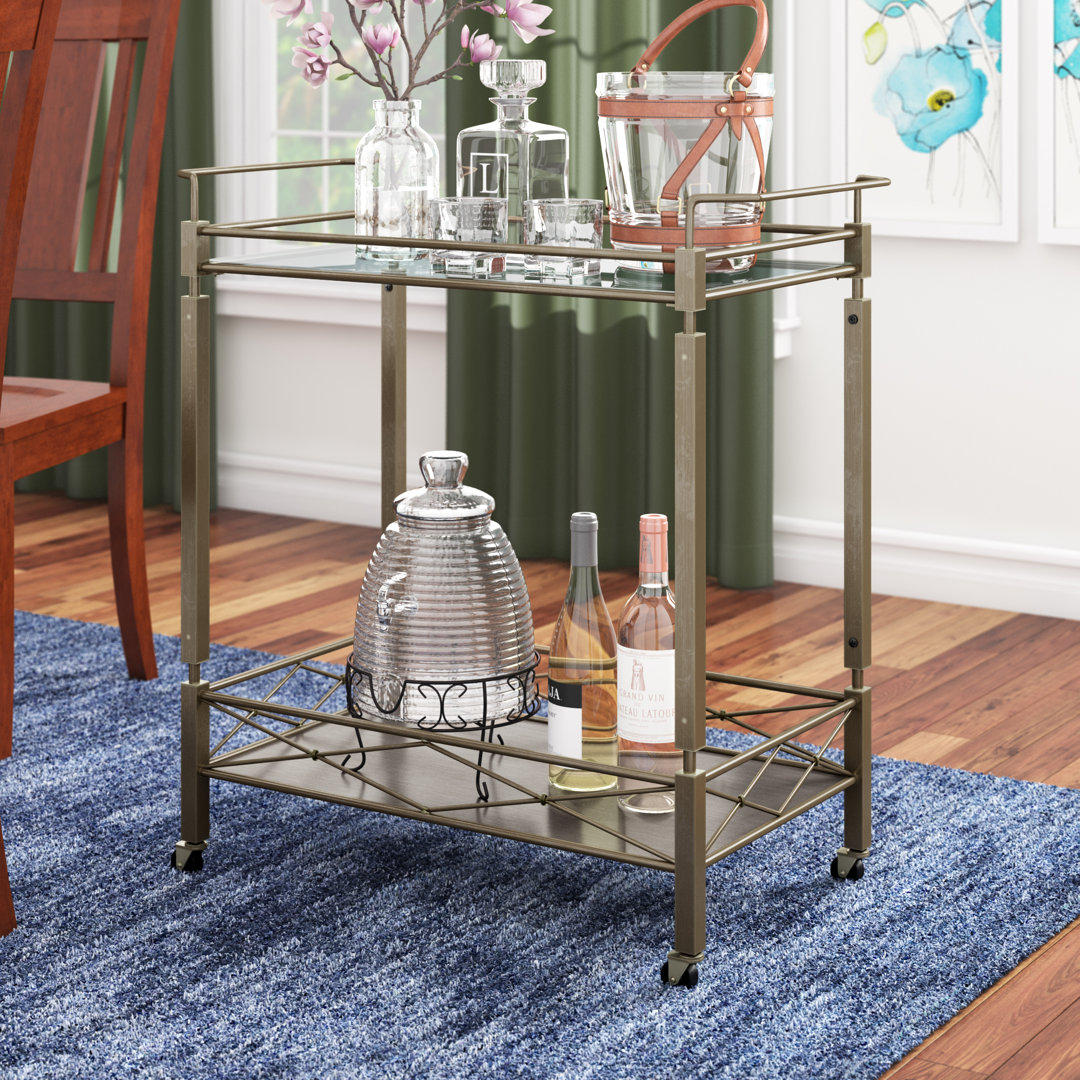 Tepper Metal Bar Cart Charlton Home®
