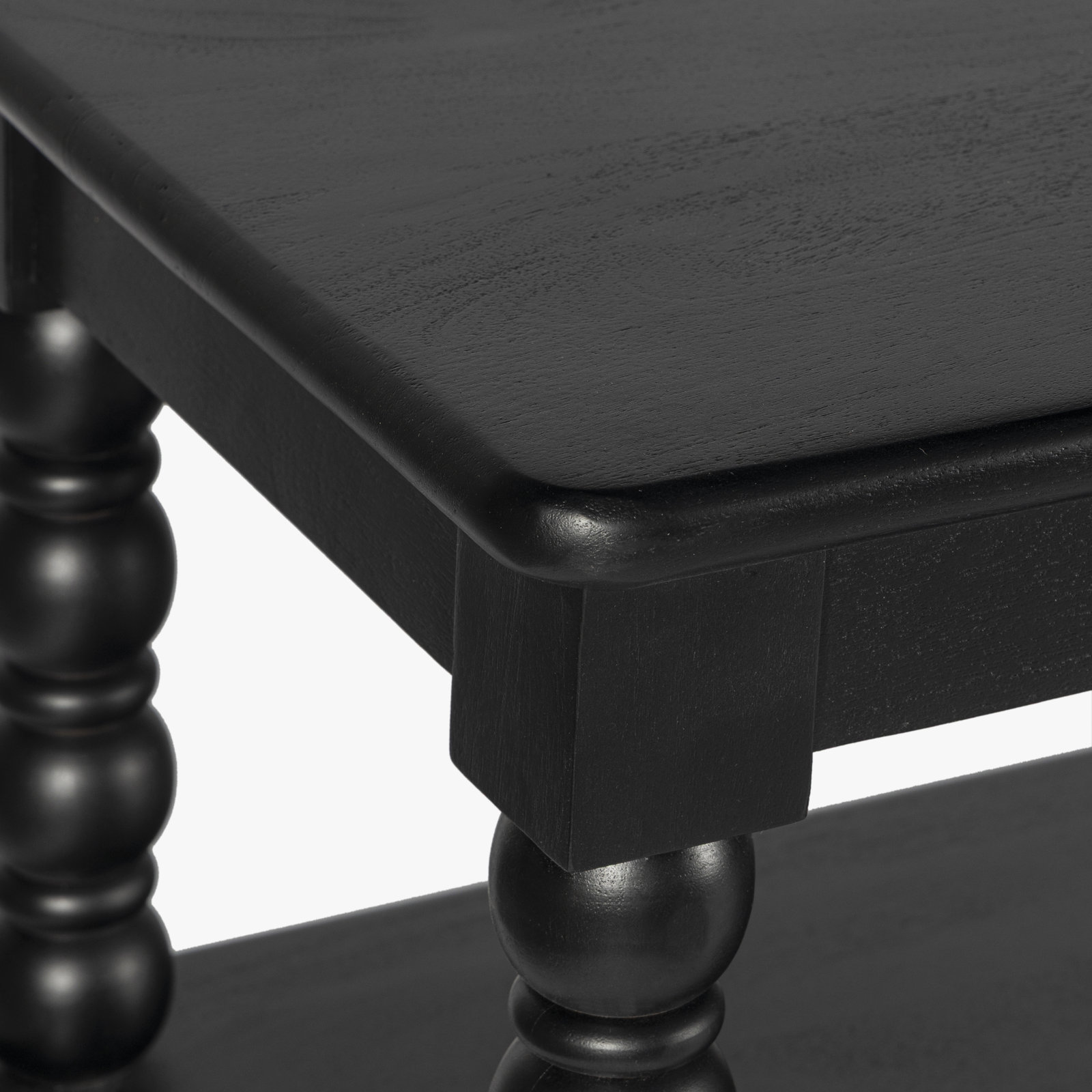Isabel 18" Acacia Bookcase, Black