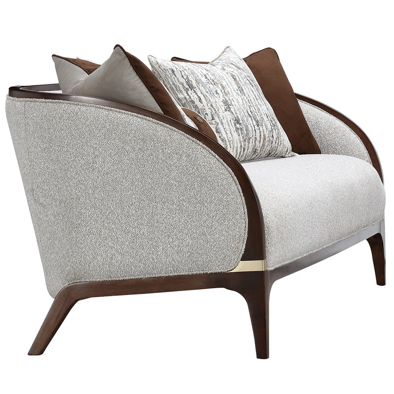 Houston Sofa - Pebble/Walnut