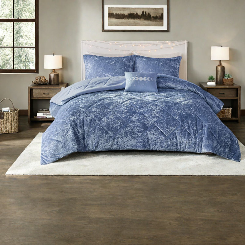Ensembles de literie en velours luxueux, édredon en polyester hypoallergénique, décoration intérieure glamour