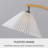 Vintage 59" Mid-Century Modern Arched LED Floor Lamp,Pleated Shade