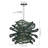 1-Light Pendant Lights Green Flower Rattan-467432301