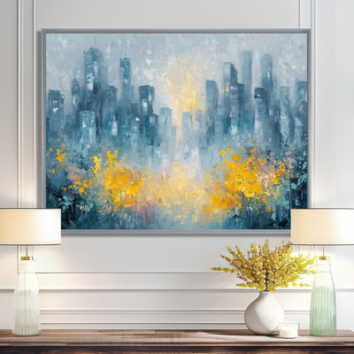 Urban Pulse Of Dreaming Cityscape III - Cityscape, reproduction d'art sur toile encadrée