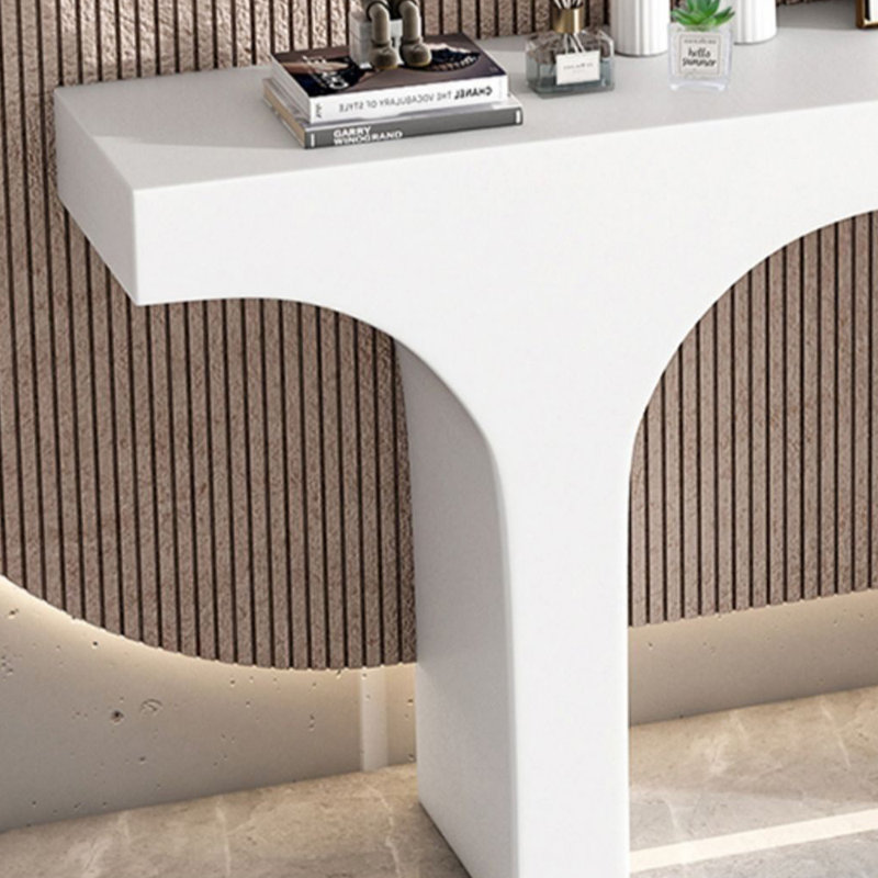 Console moderne de style nordique, Blanc, H 33,5 po x l 51,2 po x P 13,8 po