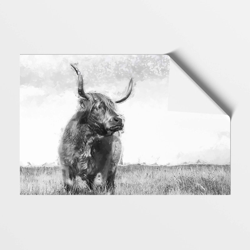 Highland Cow - Frameless Print, 59.4 cm H x 84.1 cm W
