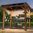 Fusion 6' x 8' Cedar Wood Hardtop Grill Gazebo With Charging Socket, Rotatable Hooks and Paper Towel Holder