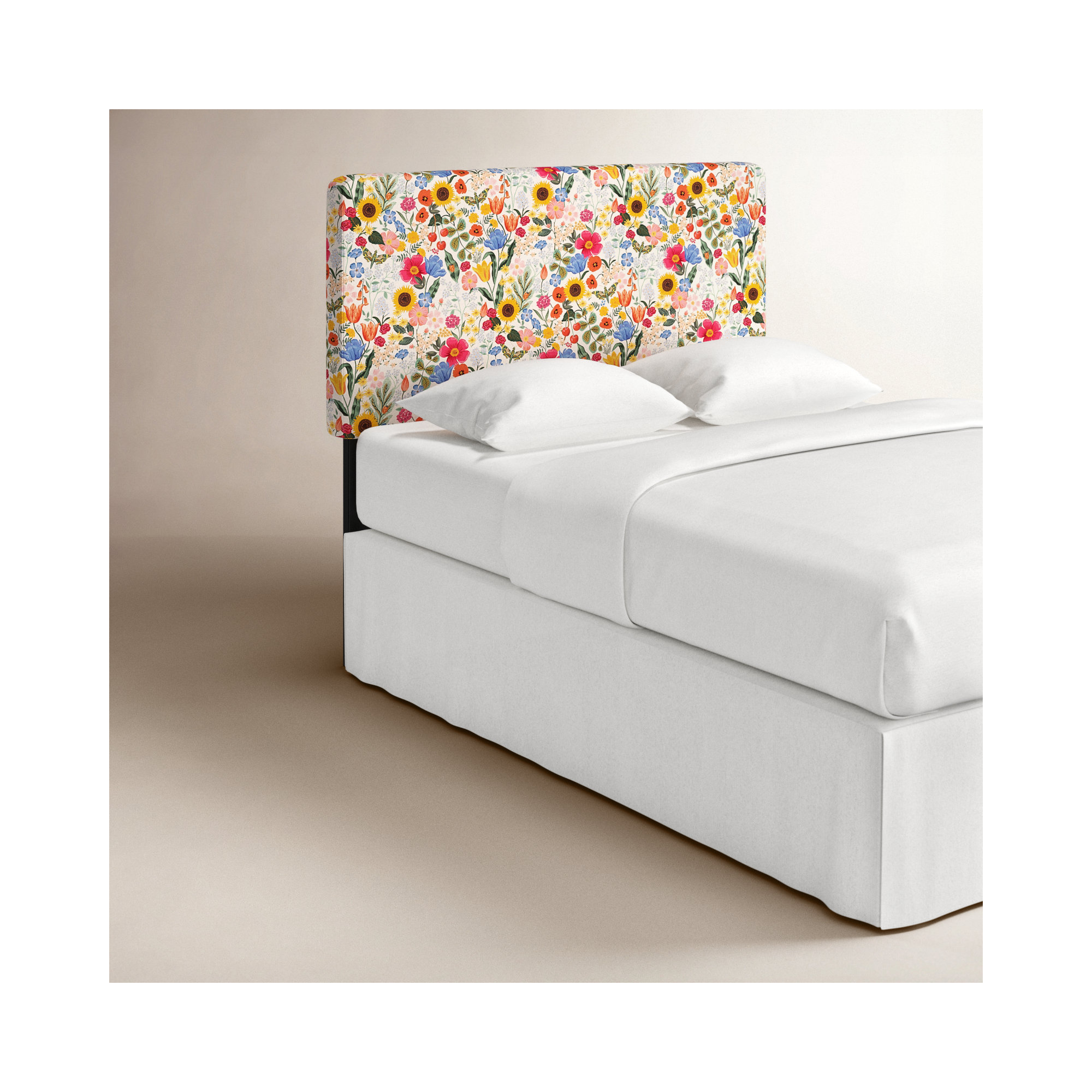 Elly Headboard, Rpc Blossom Blush Linen, Queen