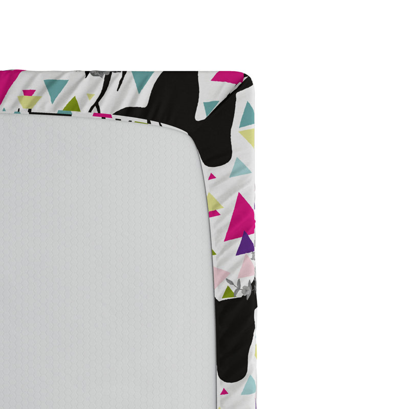 Microfiber Geometric Fitted Sheet, Full Fitted Sheet