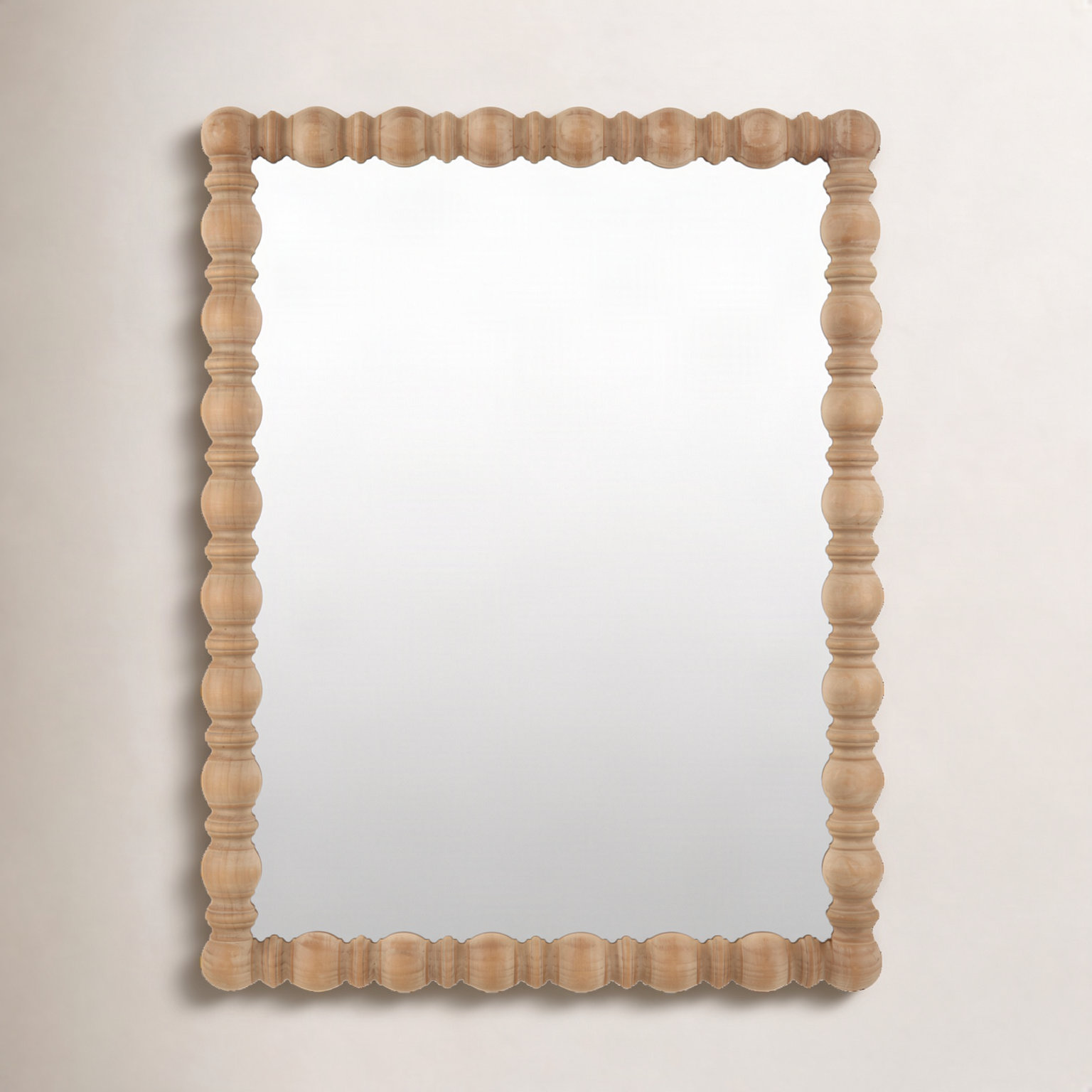 Pine Accent Mirror, 40" x 30", Natural Wood