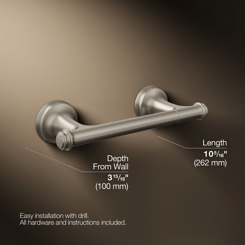 Bellera Pivoting Toilet Paper Holder, Vibrant Brushed Nickel
