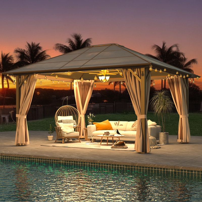 Florence 12 ft Permanent Metal Gazebo