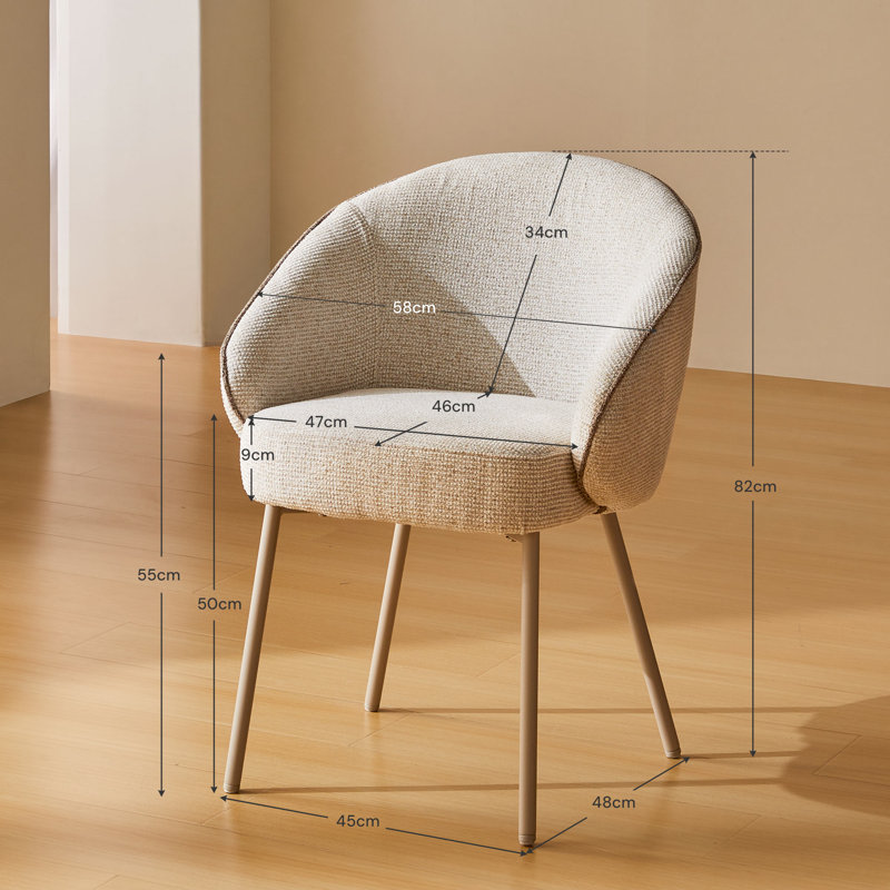 Upholstered Armchair, Beige, 1