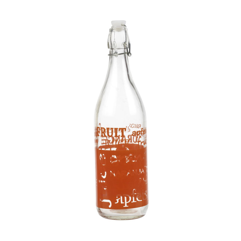 Glass Decorative Bottle, Orange
