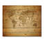 Ancienne carte du monde X - reproduction rétro sur bois de pin naturel-58679316