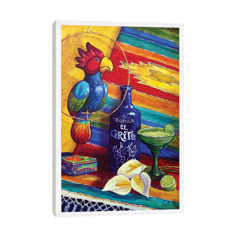 Margaritaville 1 Piece Wall Art on Canvas, 66.04 cm H x 45.72 cm W, White Framed Canvas
