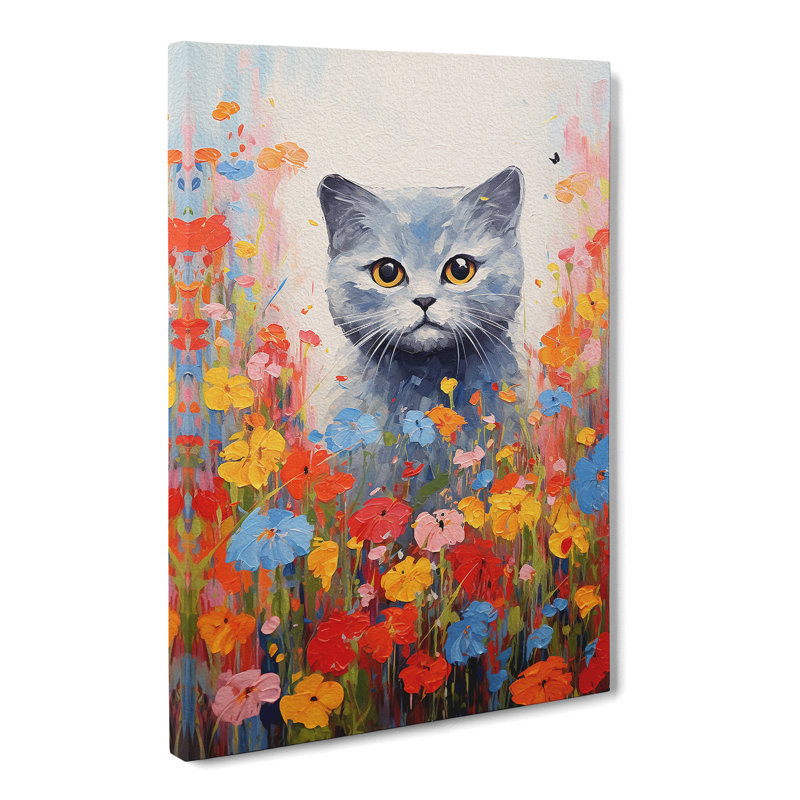 Cat Impressionism - Print, 60cm H x 40cm W x 3cm D