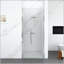 Porte de douche pivotante sans cadre avec verre trempé de 6 mm, fermeture magnétique et installation réversible