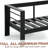 50" All-Weather Aluminum Patio Loveseat with Thick Blue Cushions & Black Frame-467380751