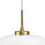 1 - Light Brown/White Schoolhouse Pendant