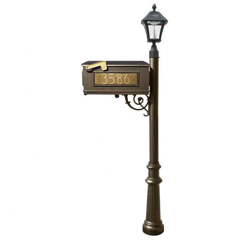 Poteau décoratif encastré 72 po H Lewiston, Bronze, Oui