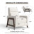 Edwin Solid Wood Upholstered Recliner Transitional Traditional Wide Armchair Faux Leather / Linen-1980110391