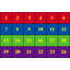 KidCarpet Classroom Geometric Area Rug with 24 Squares Bright, 7'6" x 12' Rectangle | Numbers Educational Learning Rug for Children's Classroom | Area Rug for Kids Playroom-1867316492