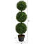 3 pi. Arbre topiaire artificiel à trois boules (intérieur / extérieur) T2021, vert