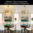 15.7" Modern Gold Round Crystal Chandelier, E12 Base, No Bulb Included, for Living Dining Foyer