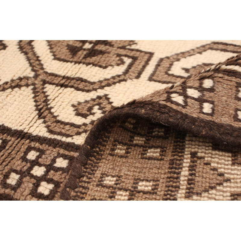Tapis ivoire en laine 5 pi 7 po x 9 pi 0 po one-of-a-kind oriental Kula