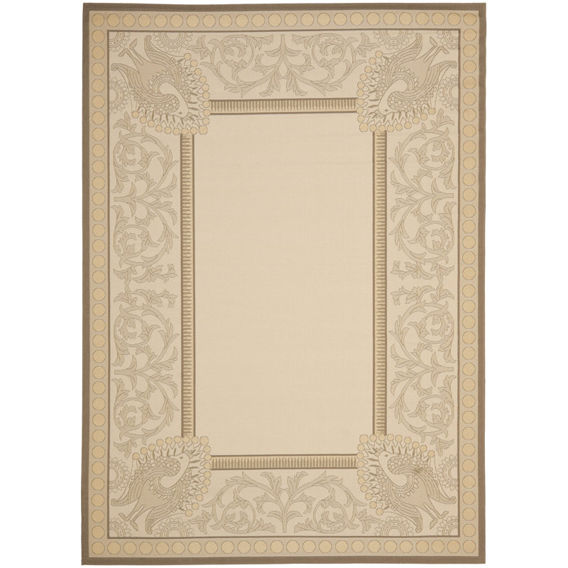 Tapis oriental beige Liddington, Rectangle 4 pi x 5 pi 7 po