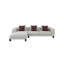 Canapé modulaire en tweed brun et beige Mardi avec 3 coussins Mardi