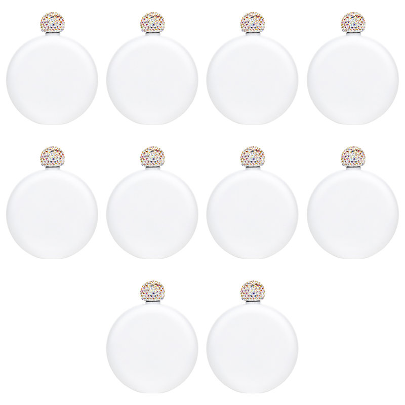 Flasque ronde avec couvercle en strass