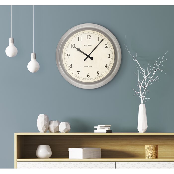 Roger Lascelles Clocks Large Metal Lascelles Circular 45cm Wall Clock ...