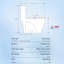 Toilette allongée à hauteur double chasse et siège à fermeture en douceur-114279844