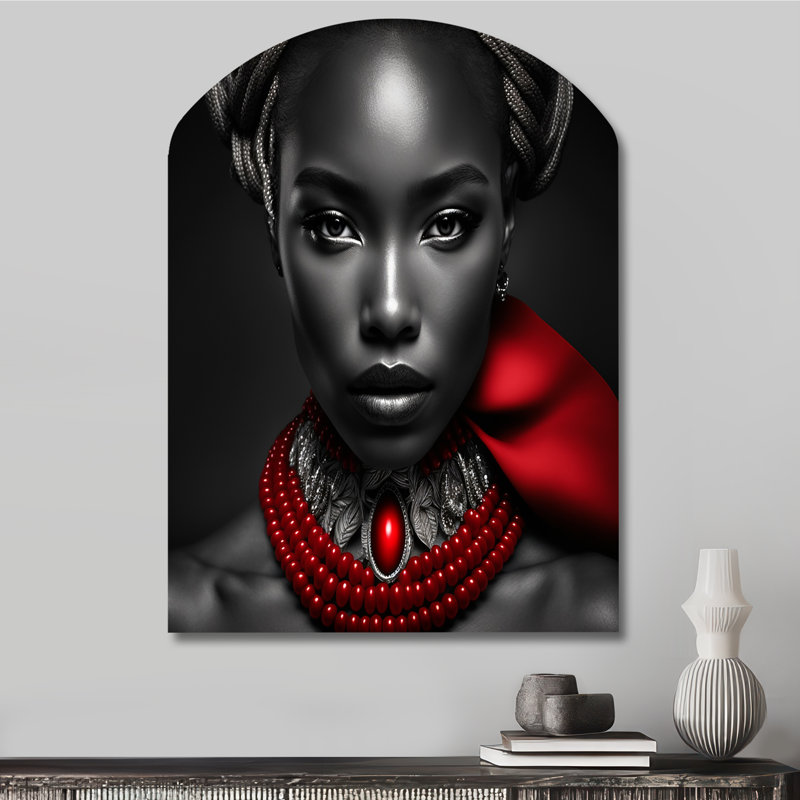 «The Lady with the Red Ruby III», art féminin en forme d'arche, H 34 po x l 25 po