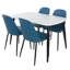 Aspen 5-Piece Casual Dining Set - Rectangular Table & 4 Plastic Duo Chairs-105509254-124157493