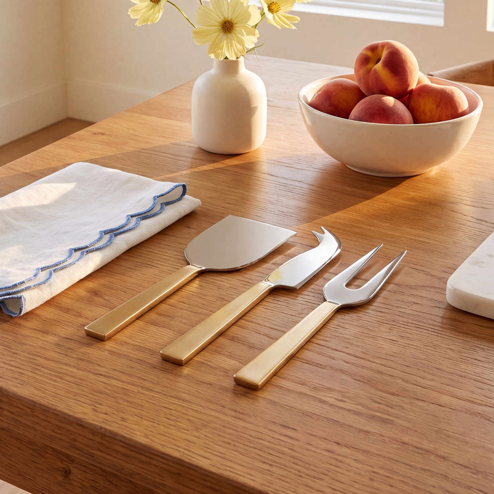 Latis Two-Tone Stainless Steel Cheese Serving Set