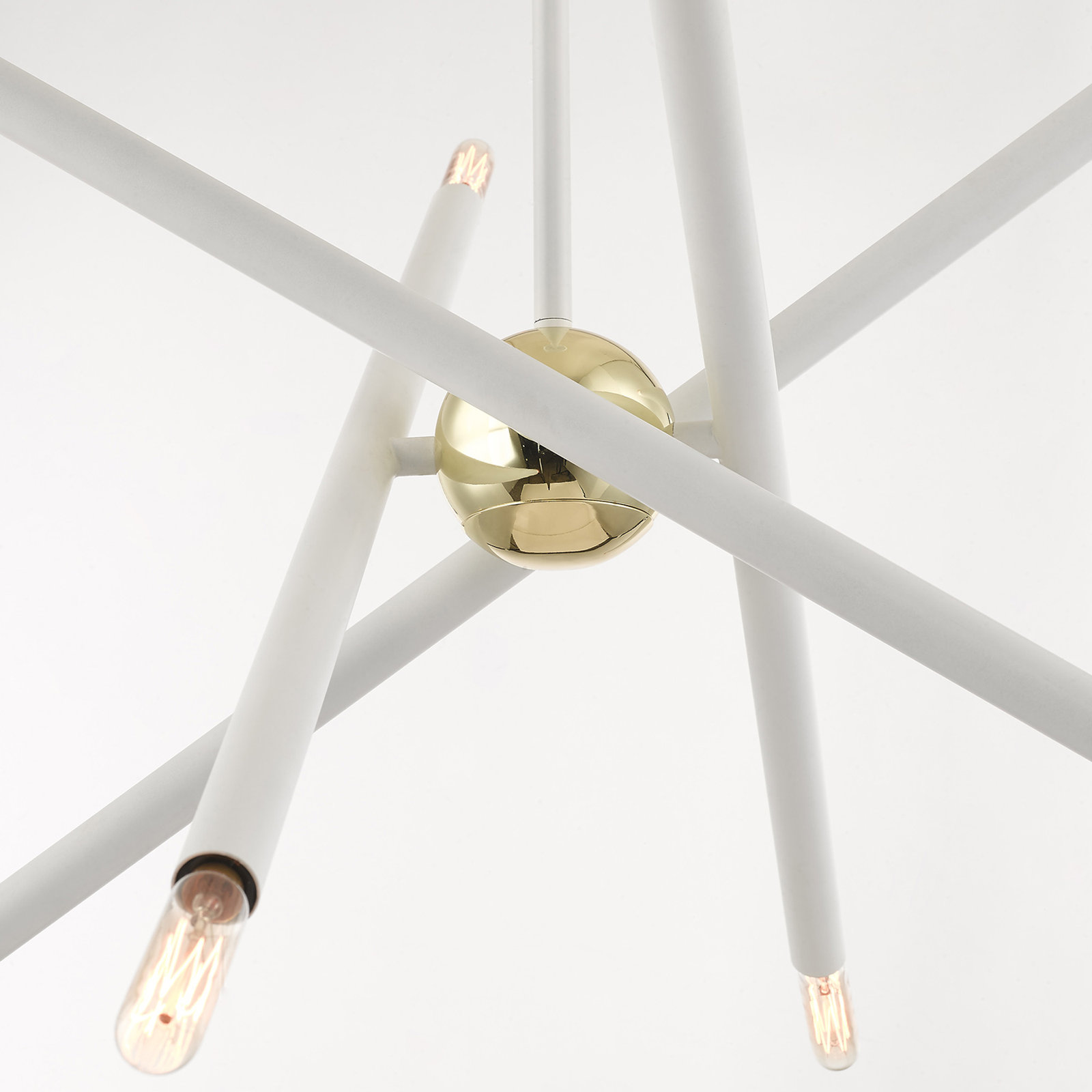 Poco 8 - Light Dimmable Sputnik Modern Linear Chandelier, White