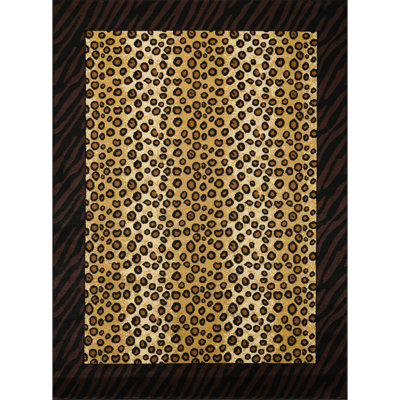 Durable Polypropylene Area Rugs, Animal Print, For Modern Homes