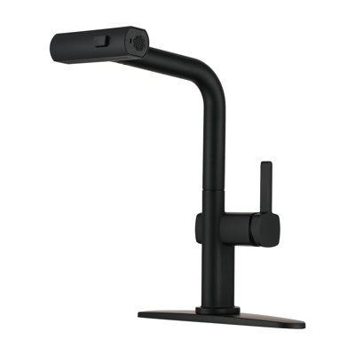 CASAINC Single Handle Pull Out Kitchen Faucet with Three-function Mode Sprayer