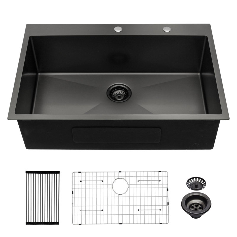 33'' L Single Bowl Stainless Steel Kitchen Sink