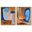 Ensemble de décorations murales abstraites à imprimé acrylique encadré par Art Remedy, cadre noir, 30 x 36-135309768-135309783