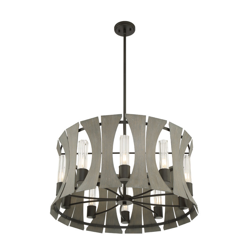 Lustre tambour unique à 10 lumières Pennino