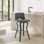 Chaise pivotante en similicuir et bois manufacturé-2098232806-2098232805