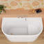 Baignoire autoportante blanche contemporaine en acrylique 47 "avec trop-plein et drain 47"