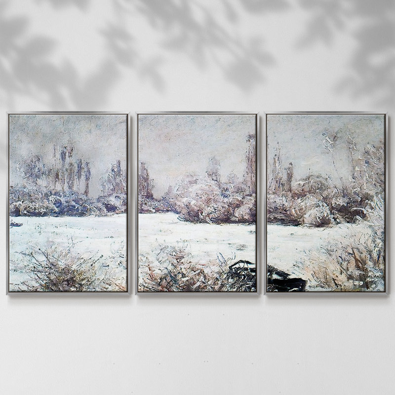 Le givre, 1880, 3 pièces, H 36 po x l 75 po x P 2 po, Argent