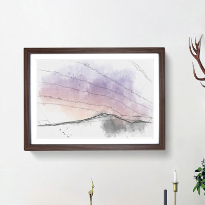 Lilac Sky Above the Mountain - Framed Print