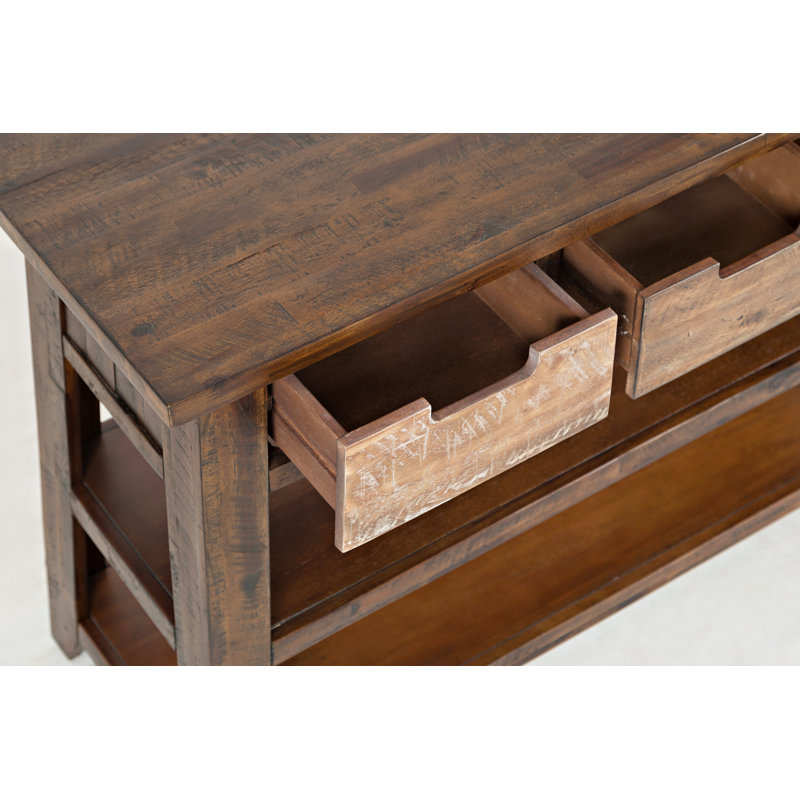 Console en bois massif Gurbaaz